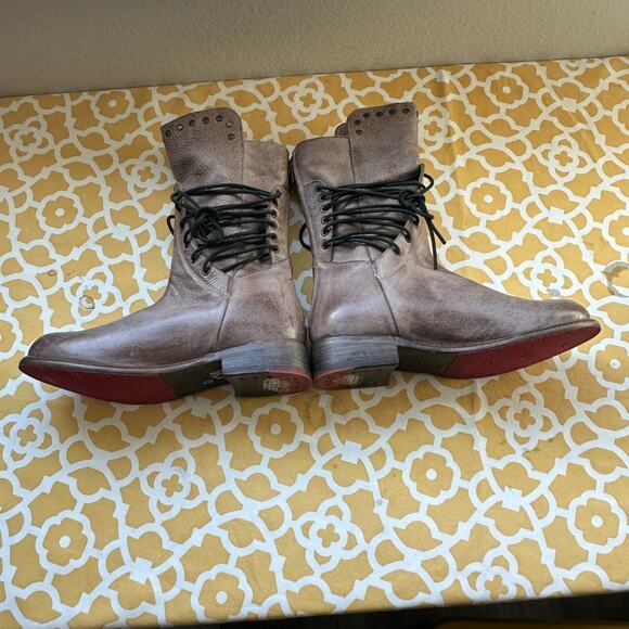 New Bed Stu Fen Mid Calf Boot In Alkaline Rustic Size 8 - Picture 3 of 15
